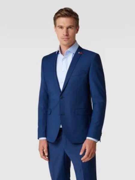Marynarka na 2 o kroju Slim Fit ze streczem Cg - Club Of Gents niebieska