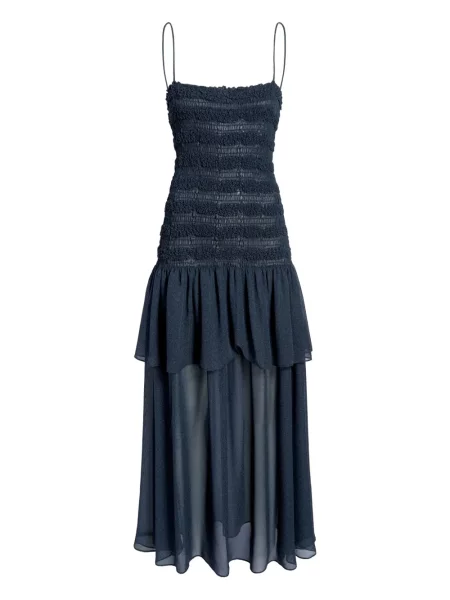 Rochie midi Proenza Schouler cu volane până la genunchi de costum albastru