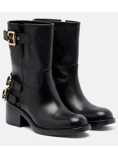 Botine Chloé din piele negru
