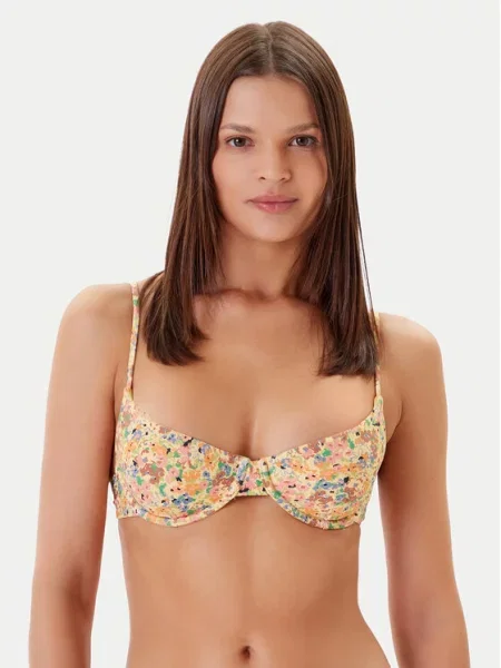 RVCA Góra od bikini żółty