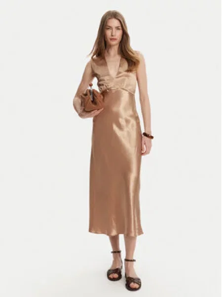 Max Mara Koktejlové šaty Glizia hnědá