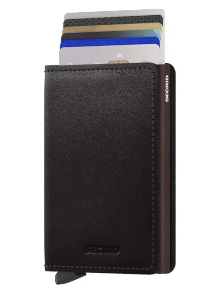 Шкіряний гаманець Secrid Slimwallet Origina SO.BLACK.BROWN чорний
