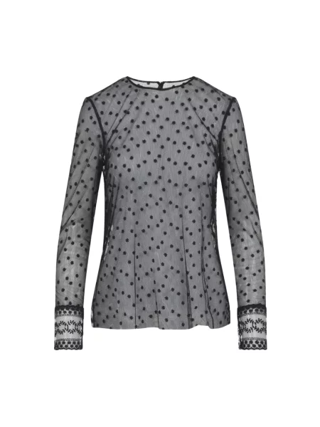 Top Alberta Ferretti tiulowy czarny