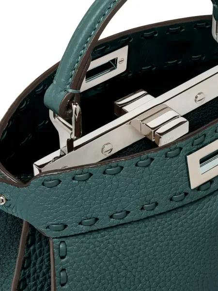 Geantă Fendi Peekaboo verde