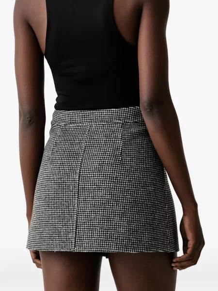 Fusta mini Ermanno Firenze cu model pepito gri