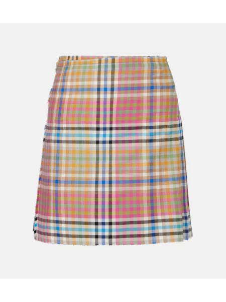 Fustă Vivienne Westwood de lână în carouri