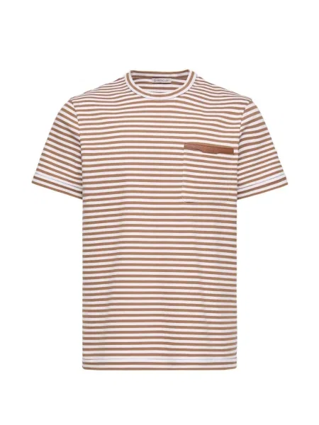 Tricou Moncler cu dungi maro