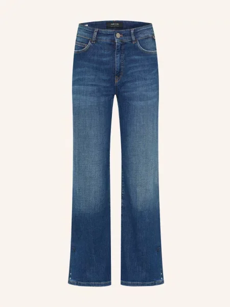 Marc Cain Jeansy Cropped Forli Z Kamyczkami Ozdobnymi blau