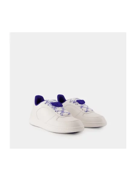 Sneakersy Burberry skórzane białe