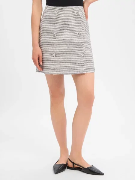 HUGO spódniczka mini Ralinea Kobiety czarny|wielokolorowy 34 czarna