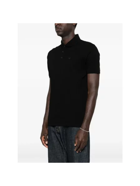 Koszulka polo Emporio Armani z logo czarna