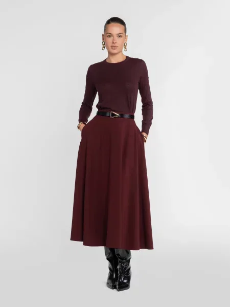 Спідниця міді Arber бордовий