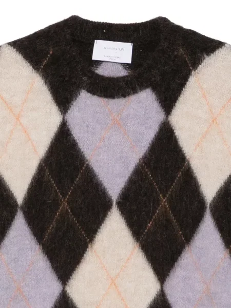 Pulover Daniele Fiesoli cu model argyle maro