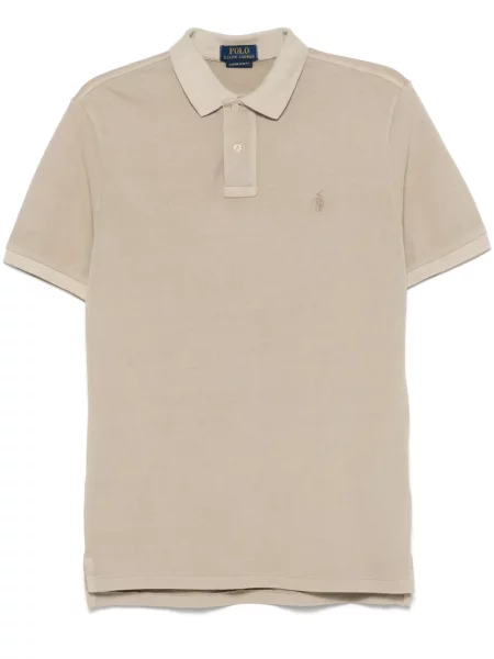 Polo Polo Ralph Lauren cu broderie din fleece verde