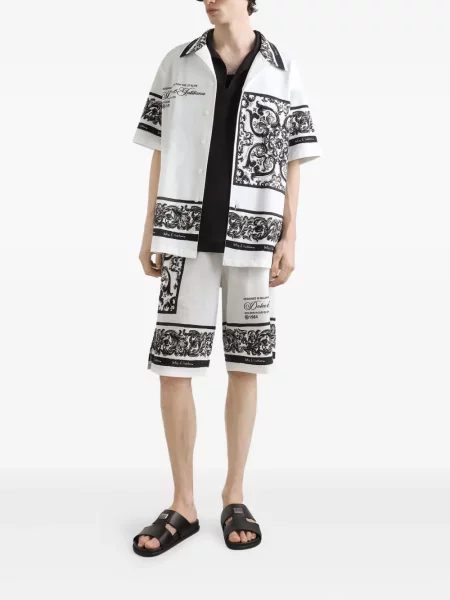 Pantaloni scurți Dolce & Gabbana cu imagine alb