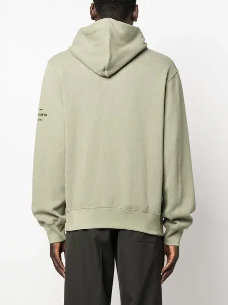 Суичър с качулка Helmut Lang зелено