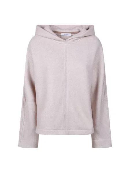 Bluza z kapturem Max Mara z kapturem brązowa