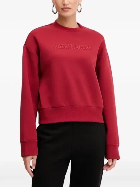 Hanorac crewneck Patrizia Pepe roșu