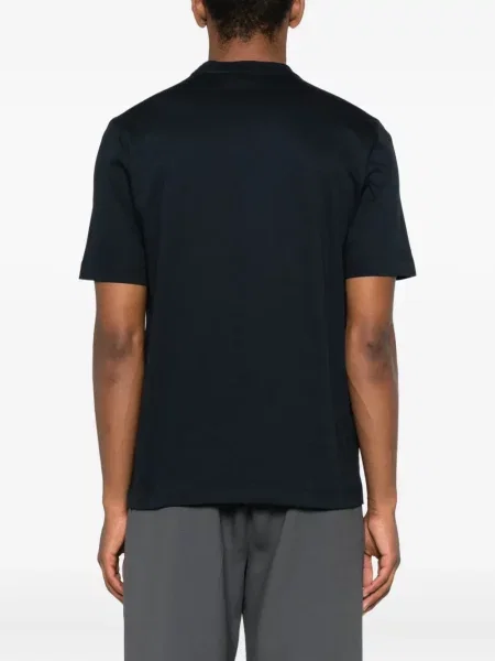 Tricou Canali cu imagine cu imprimeu geometric albastru