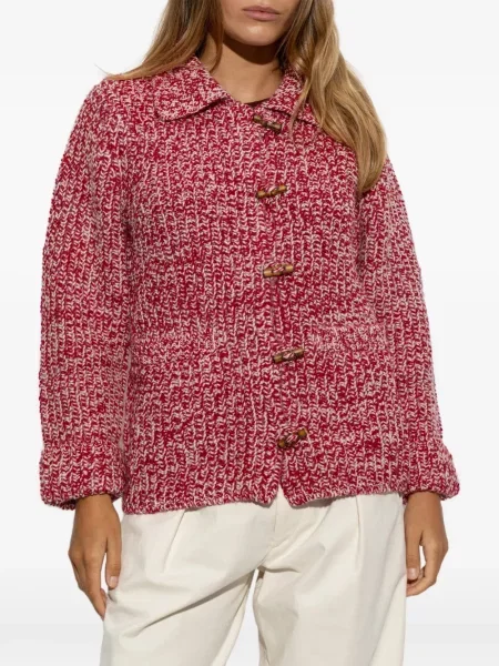 Cardigan Marant Etoile tricotate chunky roșu