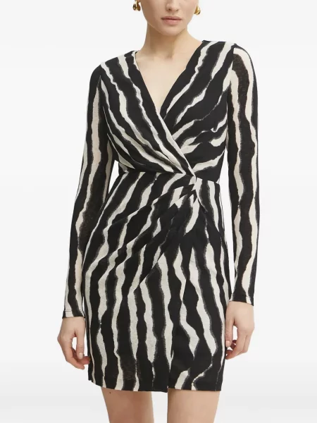 Lung rochie Morgan cu model zebră negru