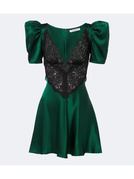Rochie Rodarte din satin verde