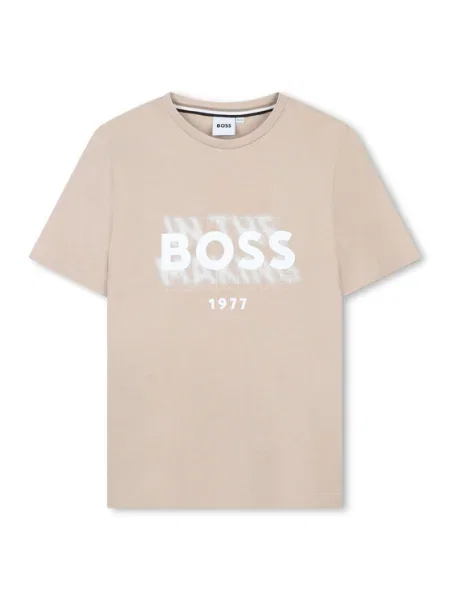 BOSS Póló D Regular Fit bézs