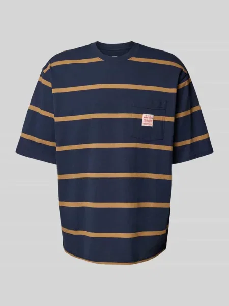 T-shirt z kieszenią na piersi Levi's granatowa