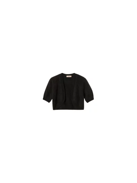 Dzianinowy sweter Twinset czarny