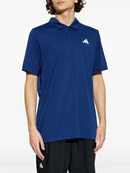 Ριγέ τένις μπλούζα Adidas με αυτόγραφο μαύρο