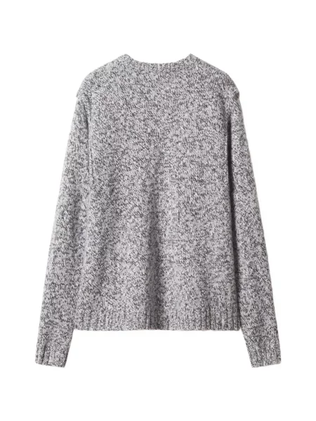 Pulover Maison Kitsune cu autograf gri