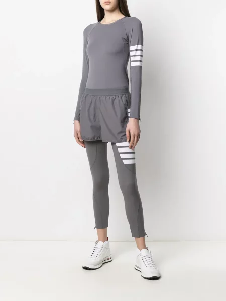 Dlouhé tričko s dlouhým rukávem Thom Browne s dlouhými rukávy šedé