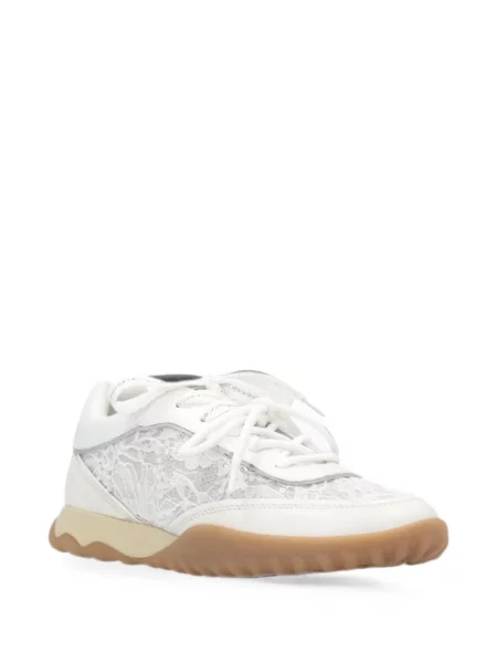 Sneakers Pinko με παγιέτες με δαντέλα λευκό