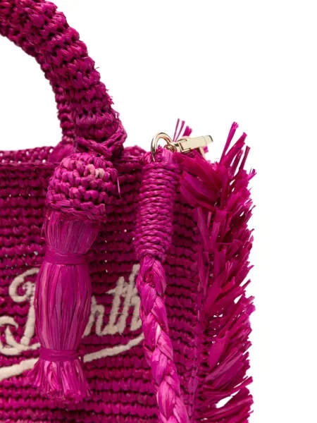 Geantă shopper Mc2 Saint Barth cu broderie roz
