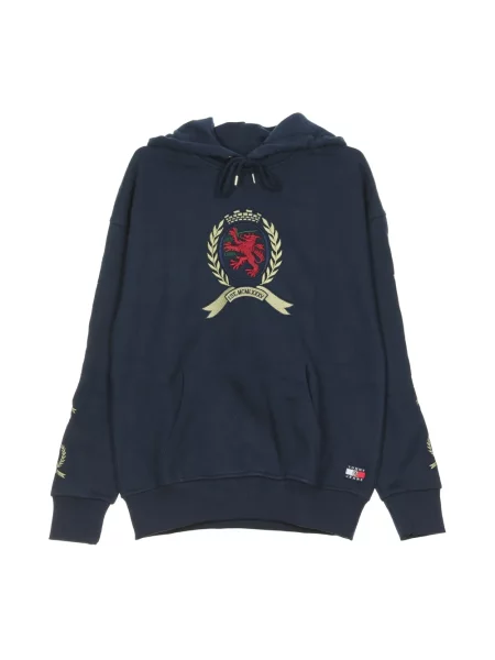Bluza z kapturem Tommy Hilfiger z kapturem niebieska