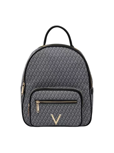Lniana torebka Valentino Bags czarna