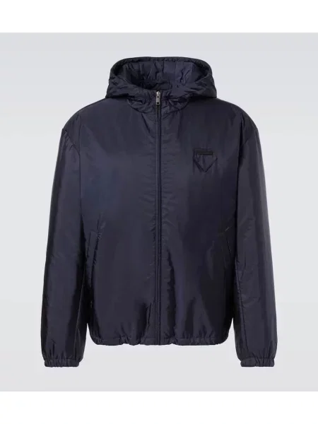 Jakna Prada s kapuco modra