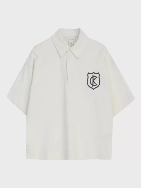 Поло Calvin Klein Jeans из джерси белое