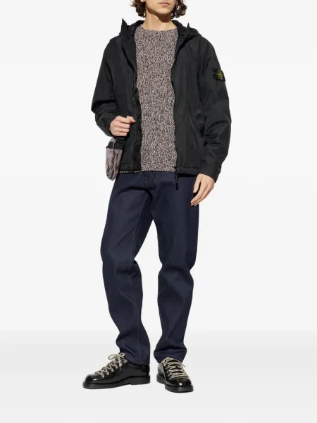 Pulover Stone Island cu decolteu rotund cu strasuri