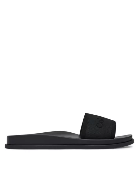Calvin Klein Natikači City Sandal Mule Webbing črna