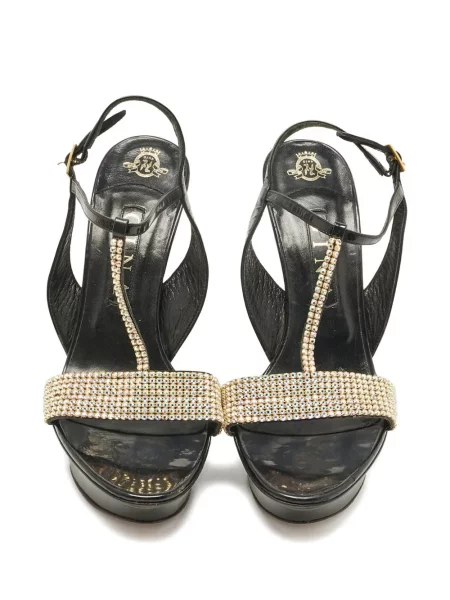 Sandale Gina de cristal negru