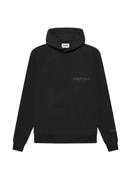 Суичър с качулка Fear Of God Essentials с автограф черно