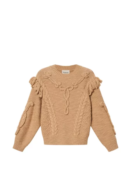 Pulover Marant Etoile cu franjuri maro