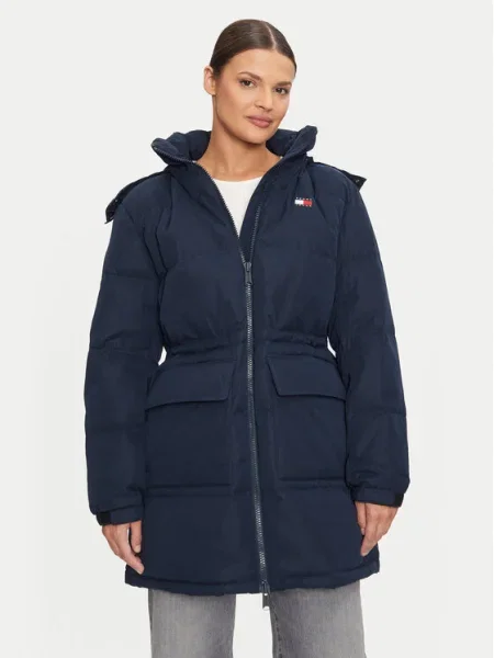 Tommy Jeans Пухено яке Alaska тъмносин