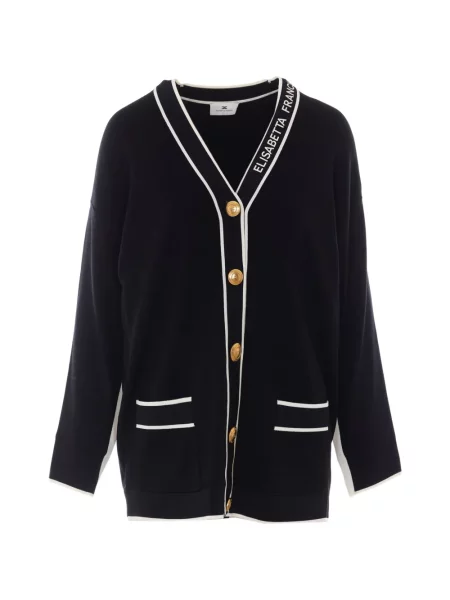 Cardigan Elisabetta Franchi cu imagine negru
