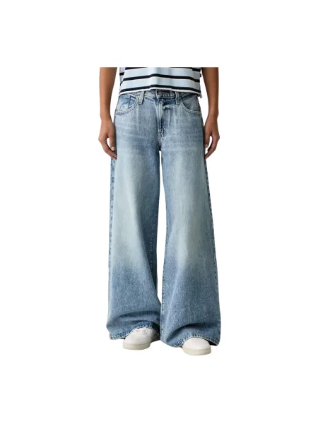 Szerokie jeansy Levi's niebieskie