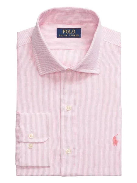 Tricou Polo Ralph Lauren din piele cu broderie în carouri maro