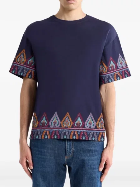 Tricou Etro cu imagine cu imprimeu geometric albastru
