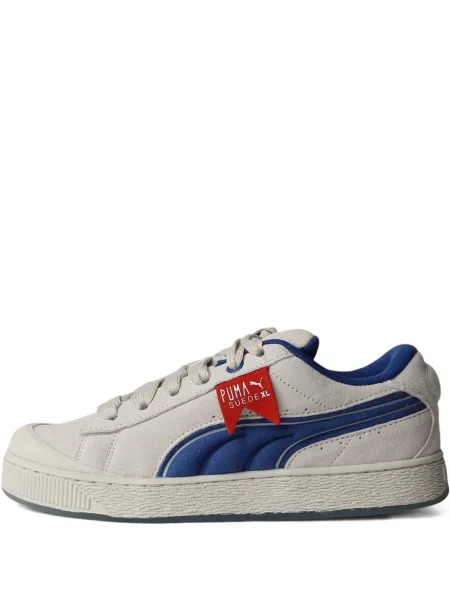 Sneakerși Puma Suede din piele de căprioară alb