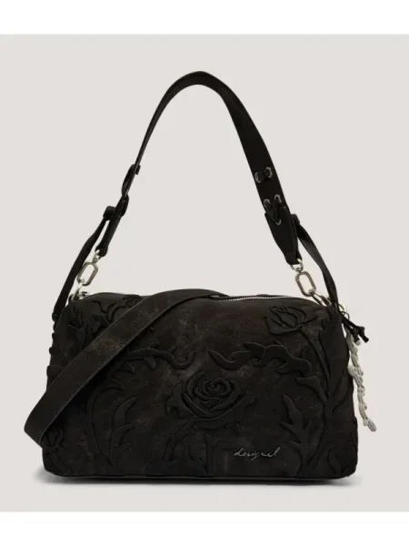 Geanta crossbody Desigual cu model floral negru
